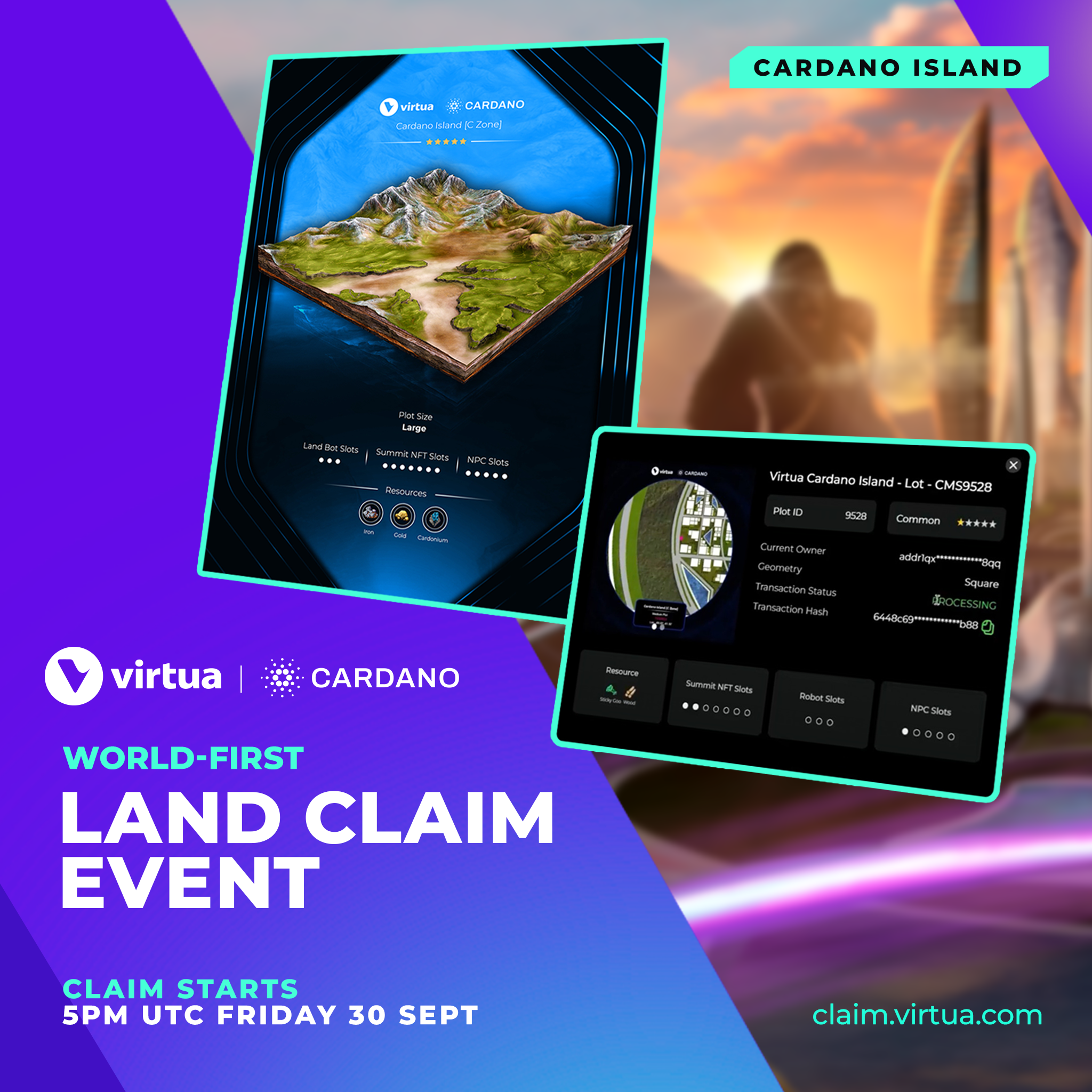Cardano Land Claim Event