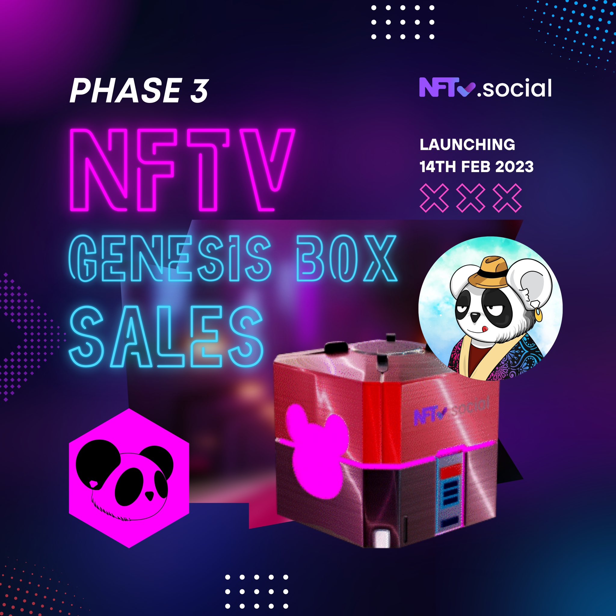 NFTv Social Genesis Box Phase 3 Sale