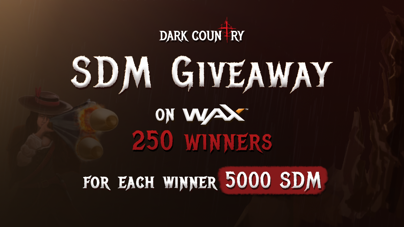 Dark Country Token Raffle - 5000 SDM to each of 250 Winners